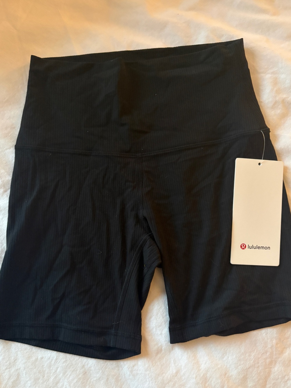 lululemon Align Black Ribbed HR Short 6